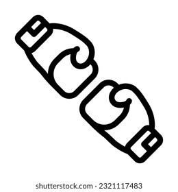 Boxing Vector Thick Line Icon For Personal And Commercial Use.
