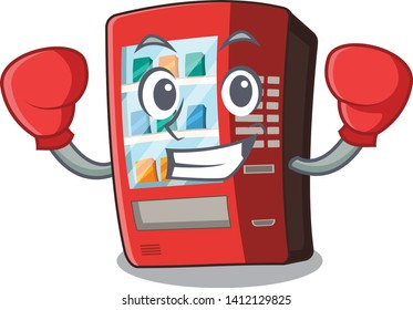 Boxing vending machine in the cartoon shape