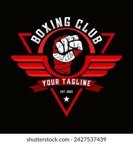 boxing vintage logo. emblem style. perfect for boxing sport