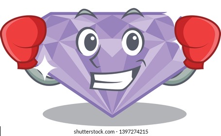 Boxing violet diamond in the mascot box