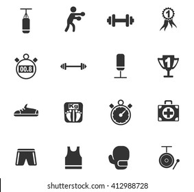 boxing web icons for user interface design