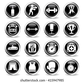 boxing web icons for user interface design