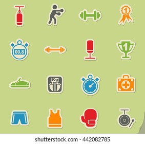 boxing web icons for user interface design