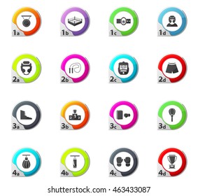 Boxing web icons for user interface design