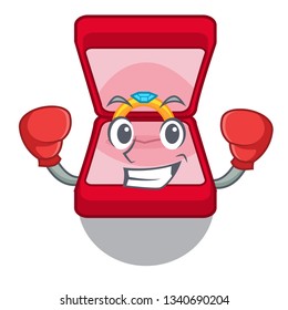 Boxing wedding ring box in cartoon shape