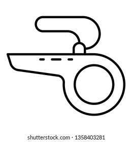 Boxing whistle icon. Outline boxing whistle vector icon for web design isolated on white background