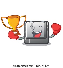 Boxing winner button I isolated in the cartoon