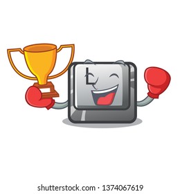 Boxing winner button L on a game cartoon