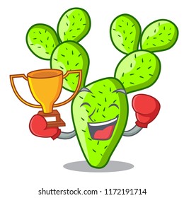 Boxing winner cartoon the prickly pear opuntia cactus