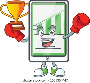 Boxing winner up chart vertical tablet for progress