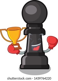 Boxing winner chess pawn on in the character