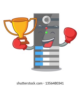 Boxing winner data server above the cartoon tables