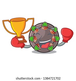 Boxing winner escargot in the a cartoon shape