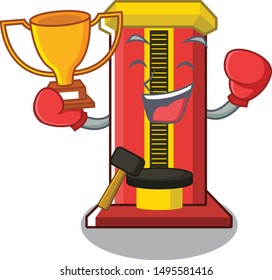 Boxing winner hammer game machine with the cartoon