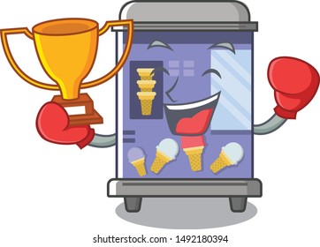 Boxing winner ice cream vending machine the a character