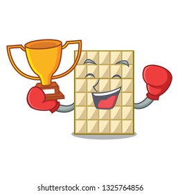 Boxing winner isolated white chocolate with in character