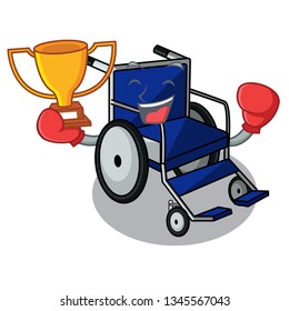 Boxing winner miniature wheelchair the shape of mascot