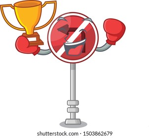 Boxing winner no left turn cartoon