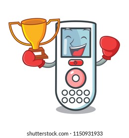 Boxing winner remote control mascot cartoon