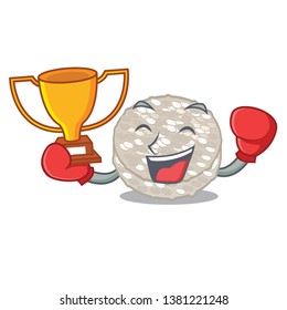 Boxing winner rice cakes isolated in the mascot
