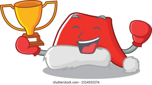 Boxing winner santa hat folds over character drawer