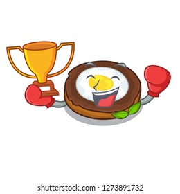 Boxing winner scotch eggs at the mascot bowl