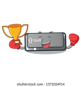 Boxing winner shift button installed in cartoon game