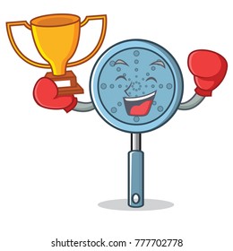 Boxing winner skimmer utensil character cartoon