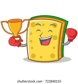 Boxing winner sponge cartoon character funny