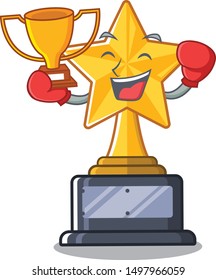 Boxing winner star shaped cartoon the toy trophy