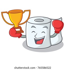 Boxing winner tissue character cartoon style