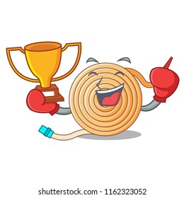 Boxing winner the water hose mascot