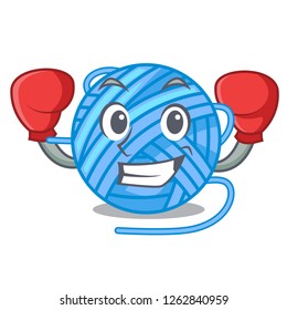 Boxing wool ball in a shape cartoon