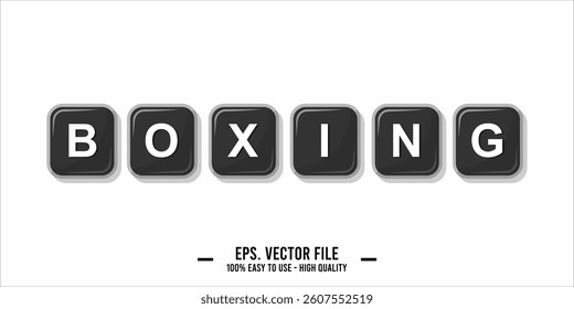 BOXING word art typography illustration vector