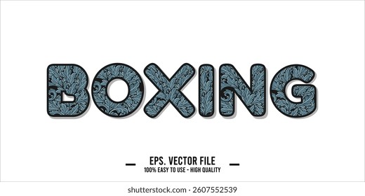 BOXING word art typography illustration vector
