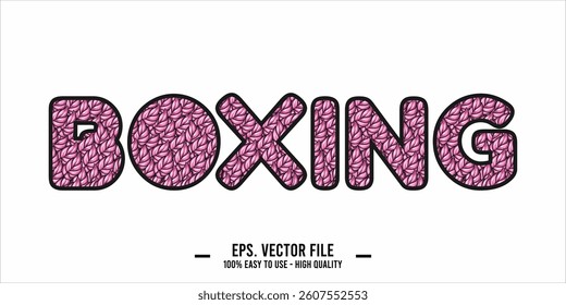 BOXING word art typography illustration vector