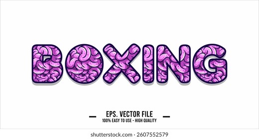 BOXING word art typography illustration vector