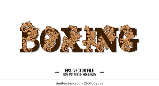 BOXING word art typography illustration vector