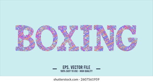 BOXING word art typography illustration vector
