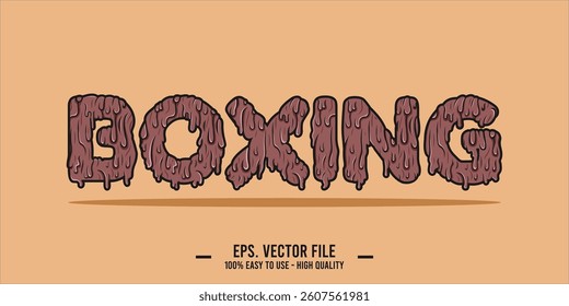 BOXING word art typography illustration vector