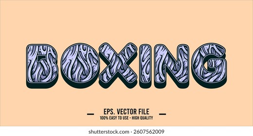BOXING word art typography illustration vector
