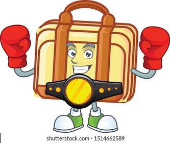 Boxing work suitcase cartoon for materials work