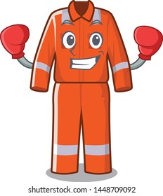Boxing working overalls in the cartoon shape