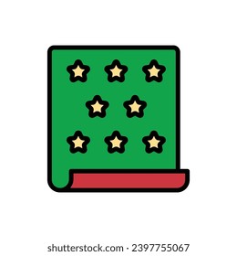 Boxing Wrapping Paper Snowball Icon Vector Illustration