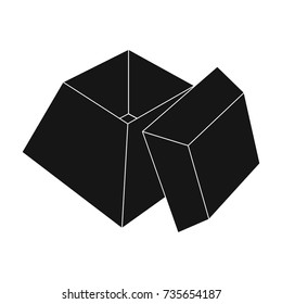 Boxing, wrapping,case, and other web icon in black style.Box, container, package, icons in set collection.
