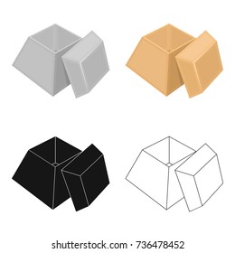 Boxing, wrapping,case, and other web icon in cartoon style.Box, container, package, icons in set collection.