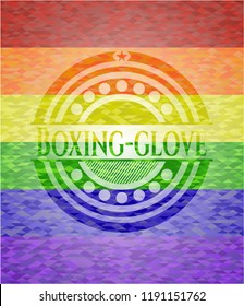 Boxing-glove lgbt colors emblem 