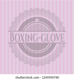 Boxing-glove pink emblem. Retro
