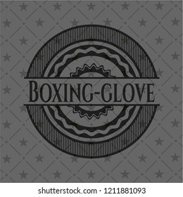 Boxing-glove retro style black emblem