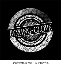Boxing-glove written with chalkboard texture